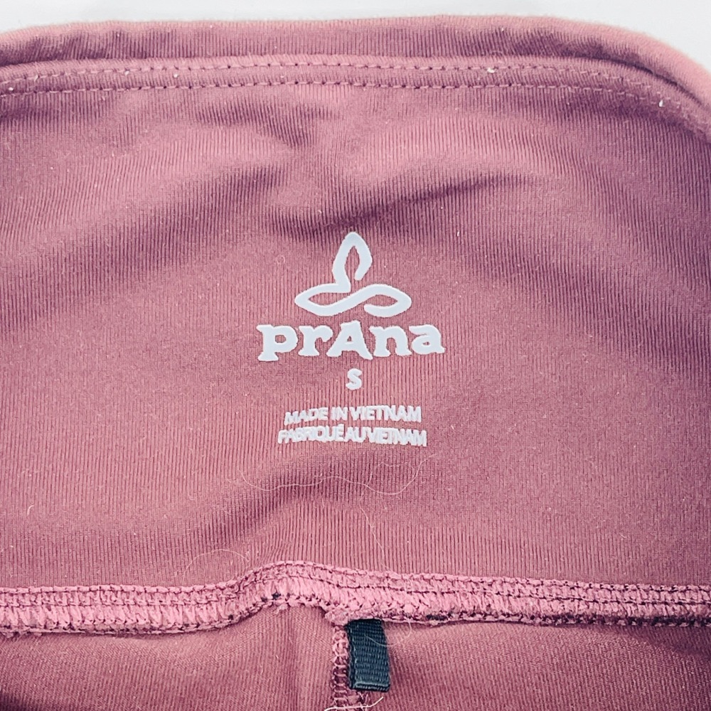 Prana Women's Burgundy High Waist Capris Leggings Size S - Picture 3 of 11